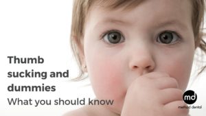 Main article image with a young child sucking their thumb