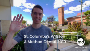 Dr. Grant from Method Dental Grange visiting St. Columba's Wilston