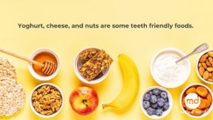 teeth friendly snacks like dairy and nuts will help to prevent tooth decay in kids